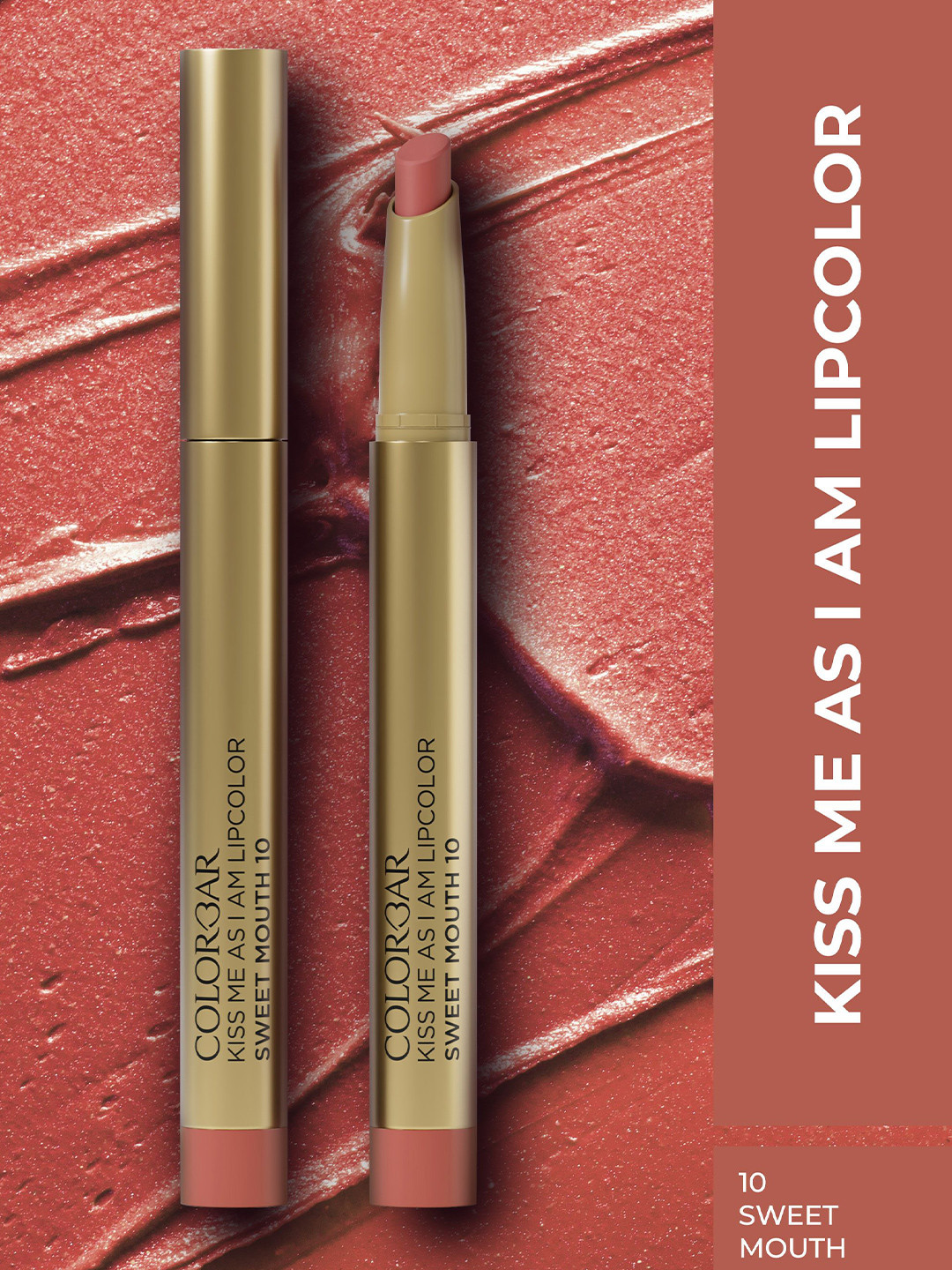 Colorbar Kiss Me As I Am Lip Color-1.2 g-Sweet Mouth 10