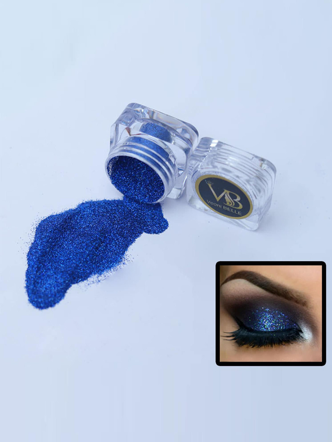 Veoni BELLE Colorful Shimmer Waterproof Glitter Eyeshadow Powder 5g - Electric Blue