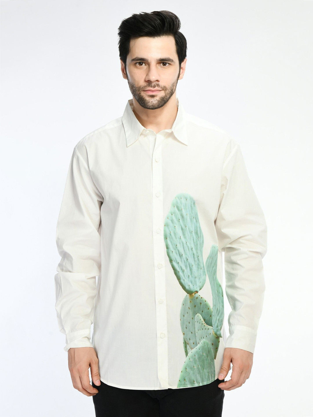SAMANT CHAUHAN Men Relaxed Fit Animal Printed Spread Collar Cotton Casual Shirt