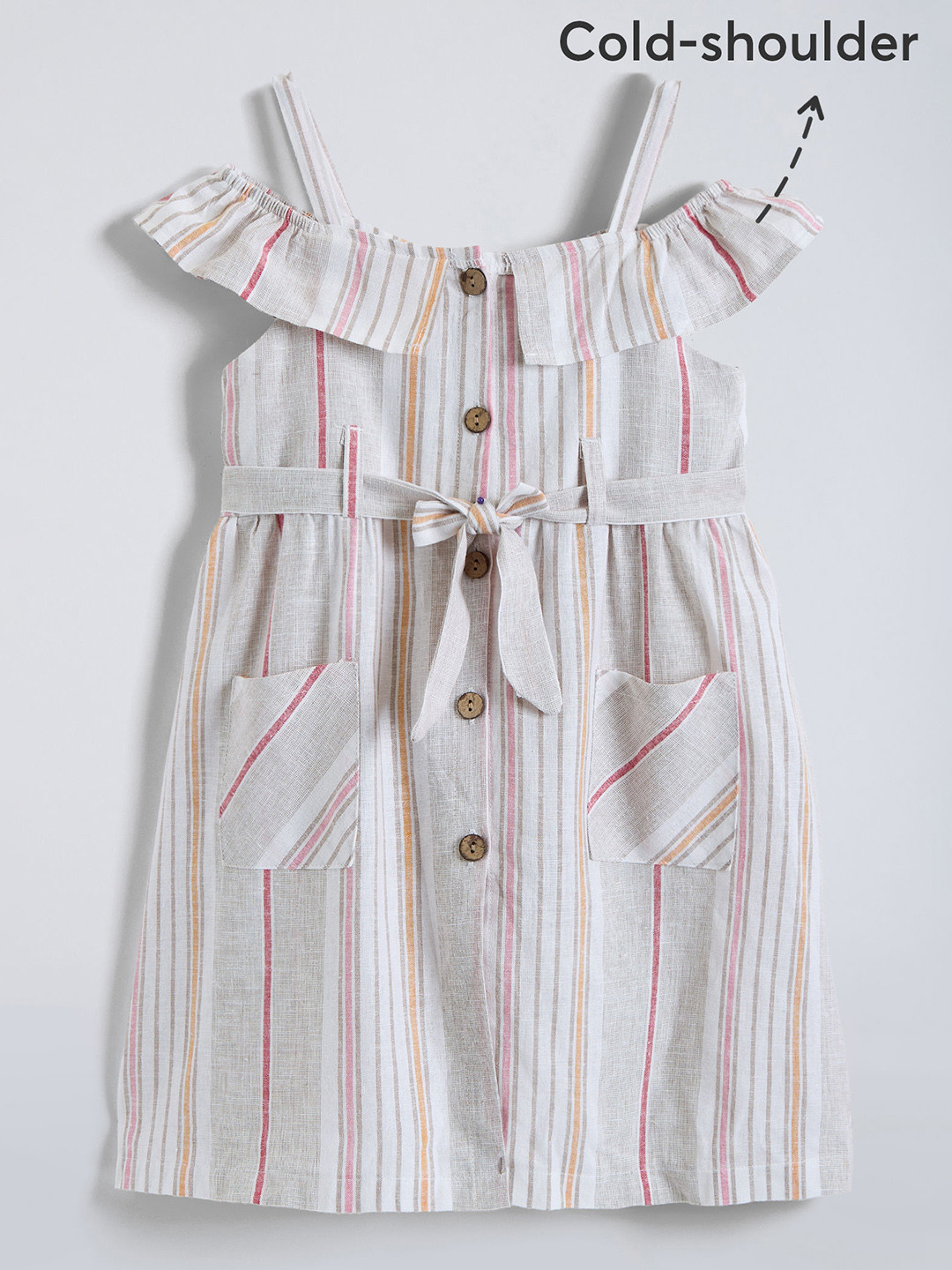 Striped Button Casual Dress