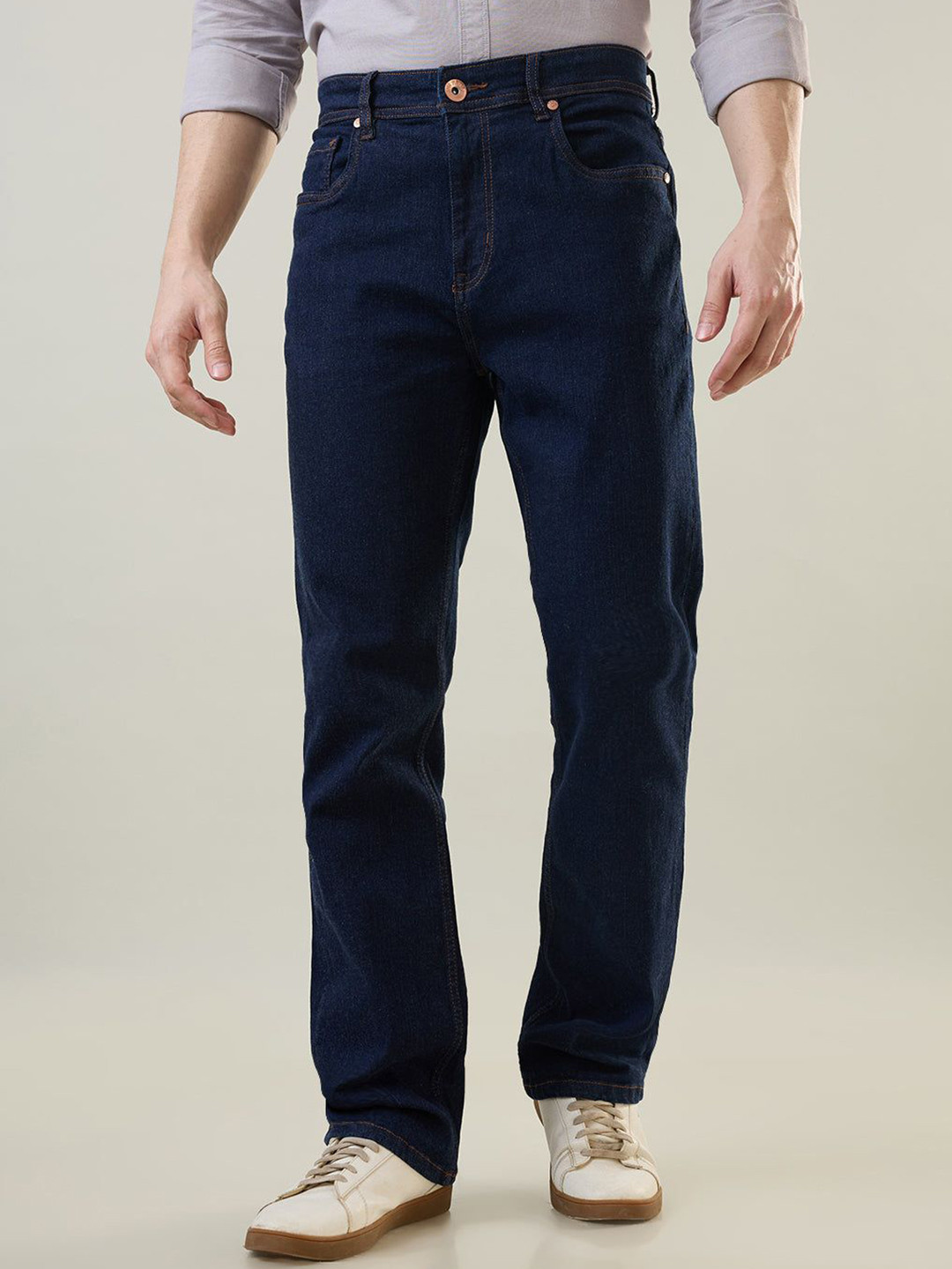 TIM PARIS Logan Men Original Straight Fit Mid-Rise Stretchable Jeans