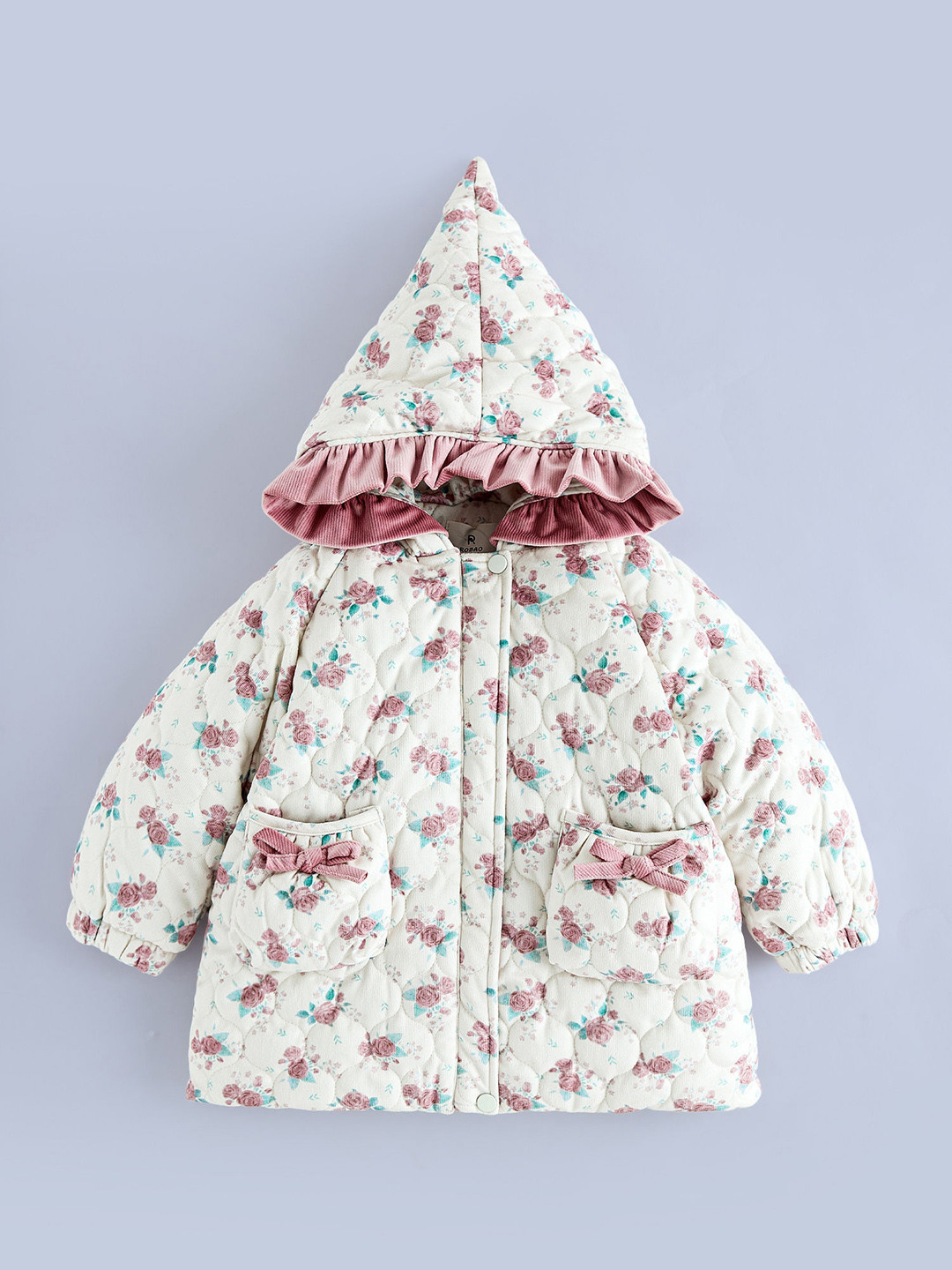 Hopscotch Kids Ruffle Embellished Coat