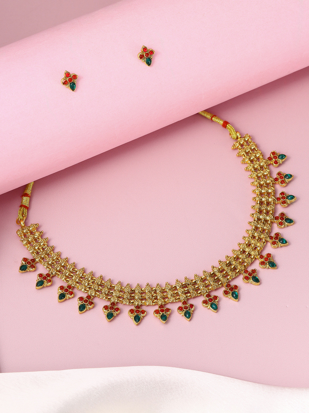 Peora Gold-Plated Faux Kundan Jewellery Set