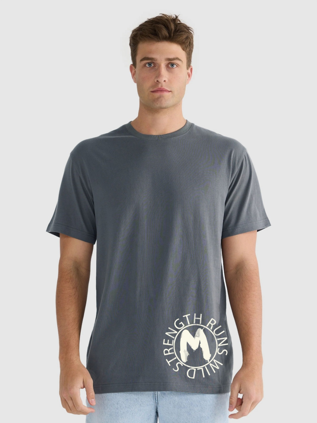 MISCHIEF MONKEY Typography Printed Drop-Shoulder Sleeves Pure Cotton Oversized T-shirt