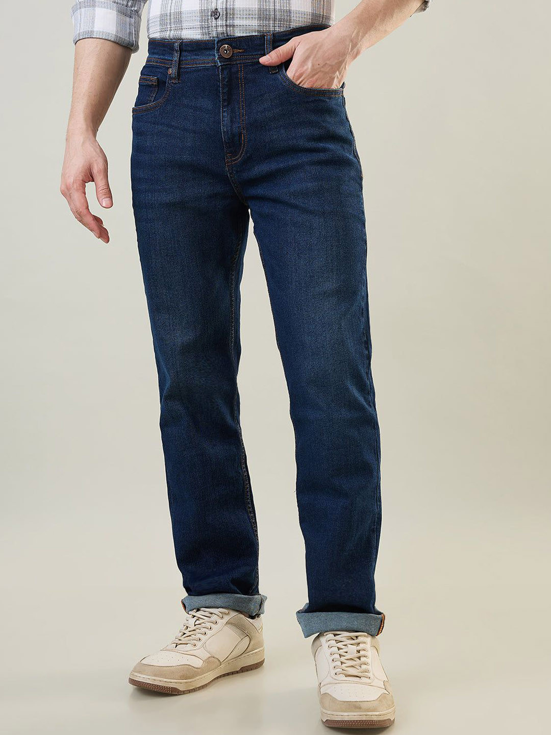 TIM PARIS Logan Men Original Straight Fit Mid-Rise Stretchable Jeans