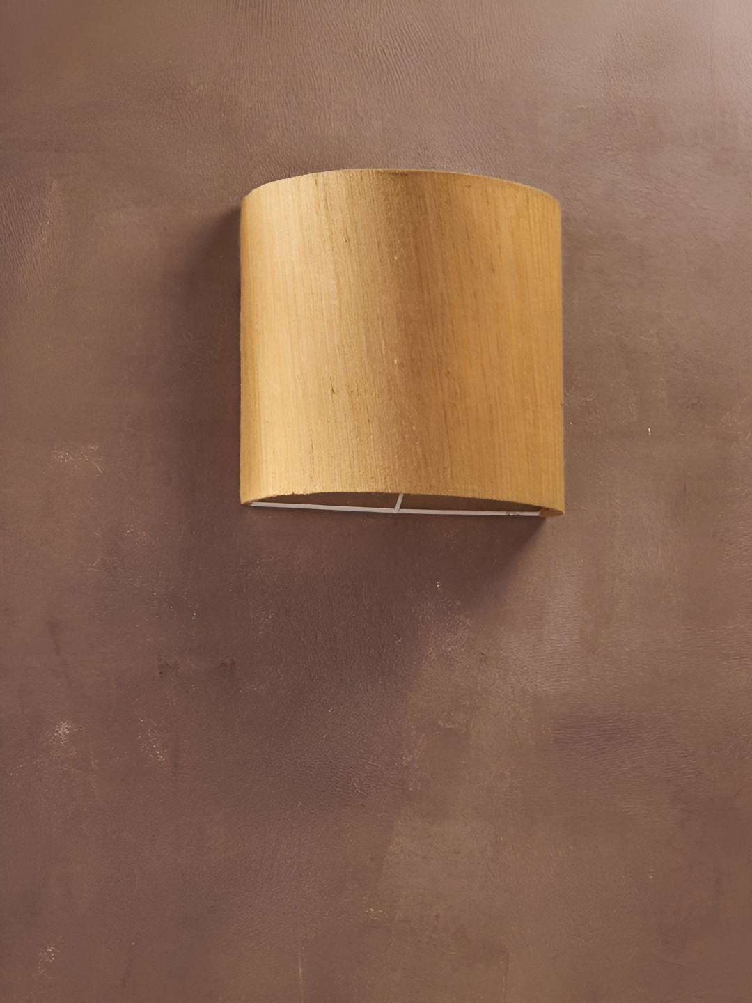 Fabindia Suramay Yellow & White Textured Aluminium Semi-sphere Wall Lamp