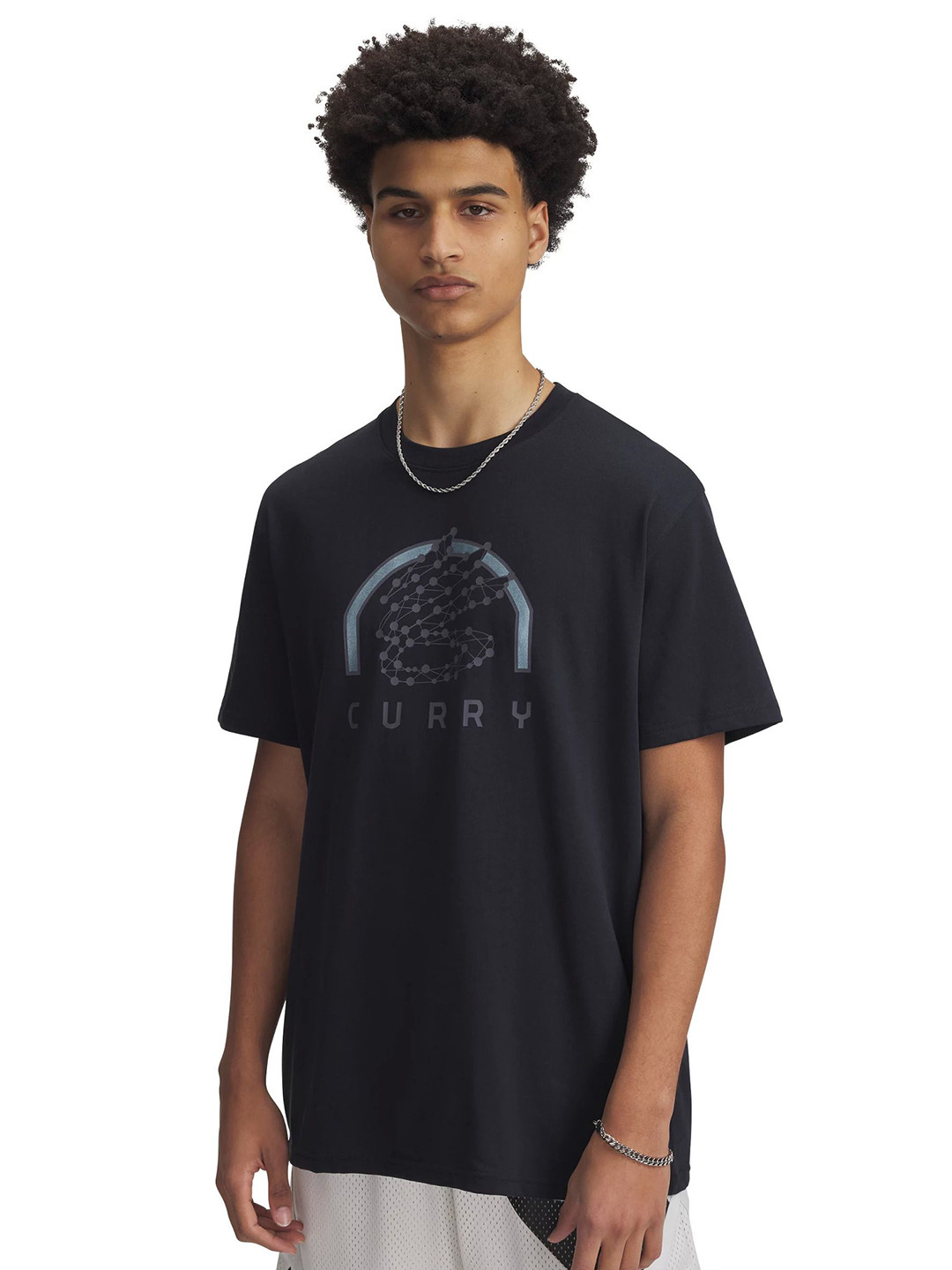 UNDER ARMOUR UA Curry Graphic Printed Heavyweight Verbiage Short Sleeves T-Shirt