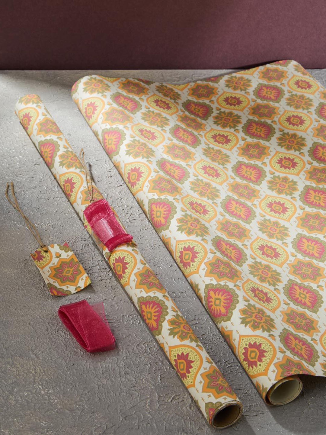 Fabindia Set Of 2 Ajrakh Paper Wrapping Sheet