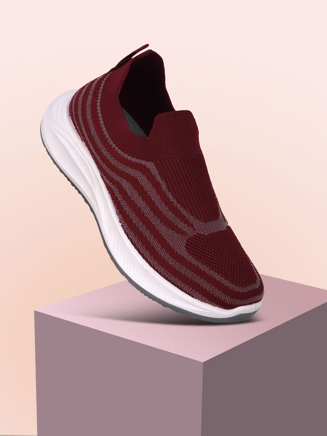 AMASA Women Woven Design Slip-On Sneakers