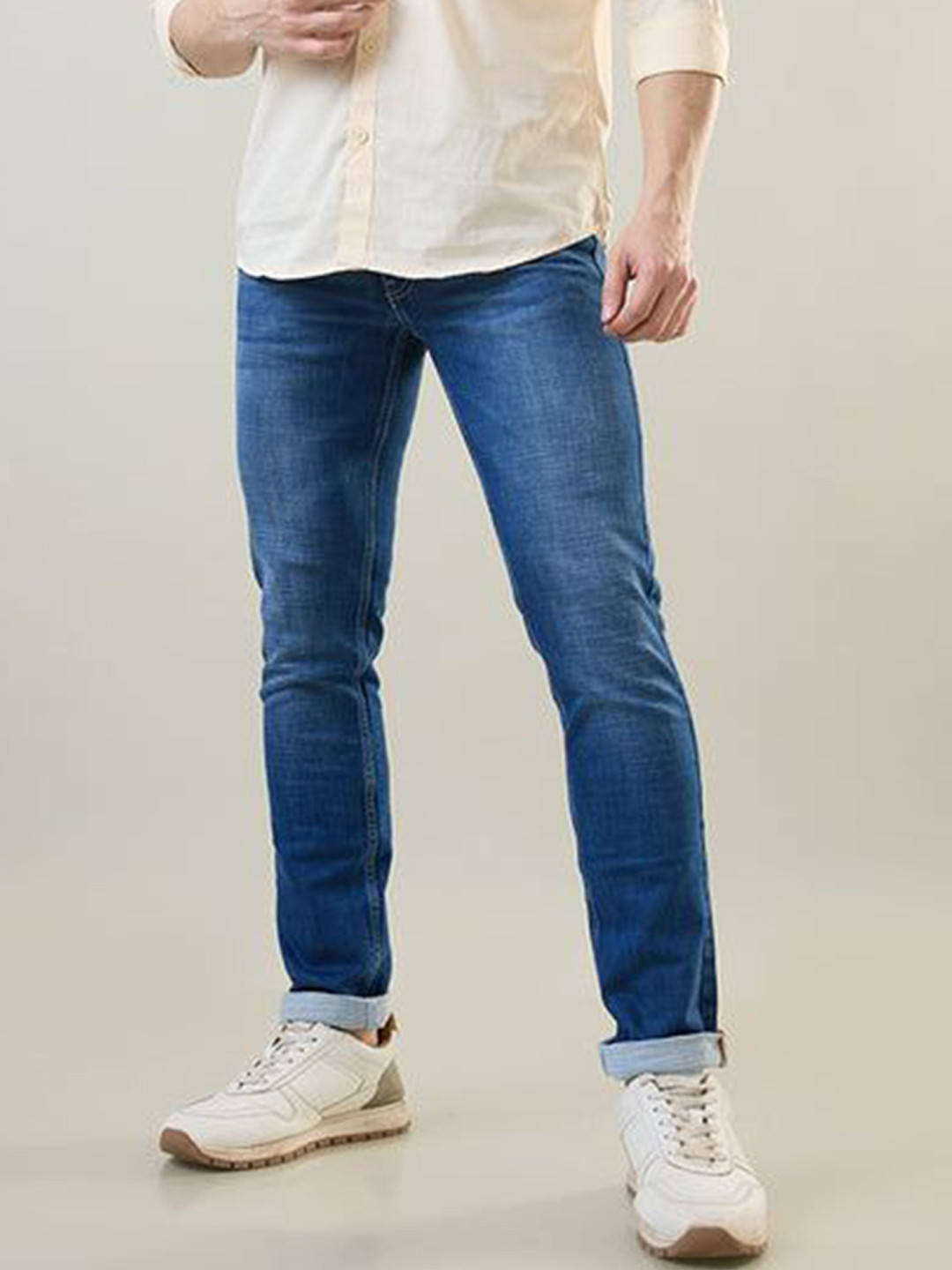 TIM PARIS Ferdinand Men Original Tapered Fit Mid-Rise Stretchable Jeans