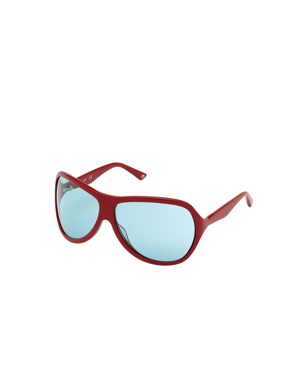 WEB EYEWEAR Women Blue Lens & Red Aviator Sunglasses WE0290 65 66V