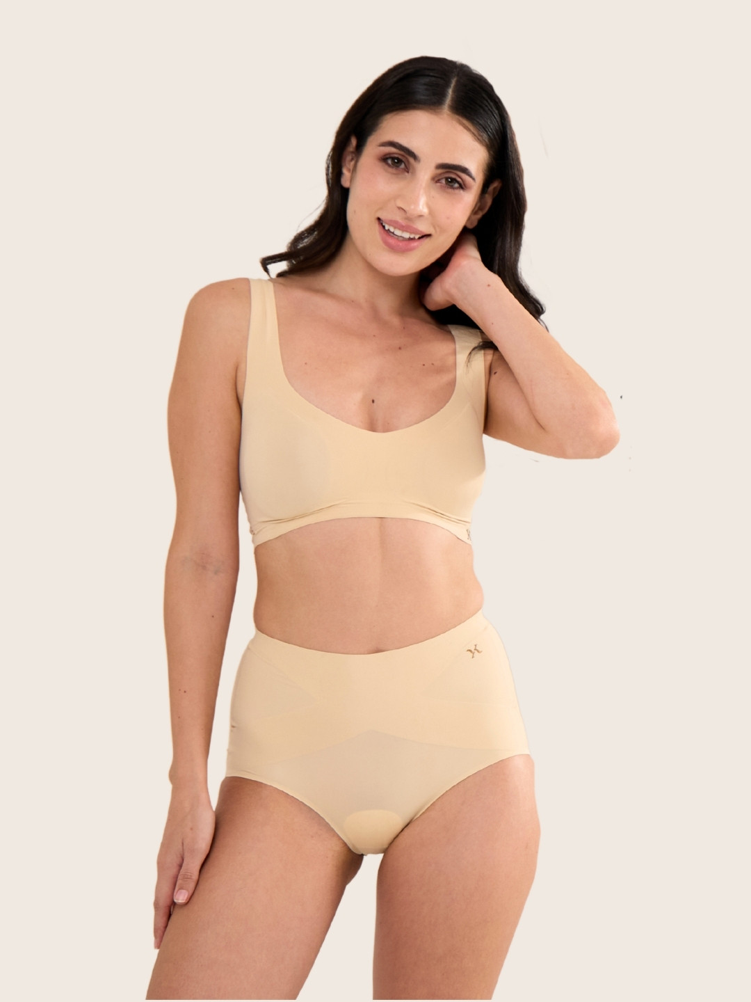 Krvvy Women's Pure Cotton Crotch & Breathable All-Day Control Shaper