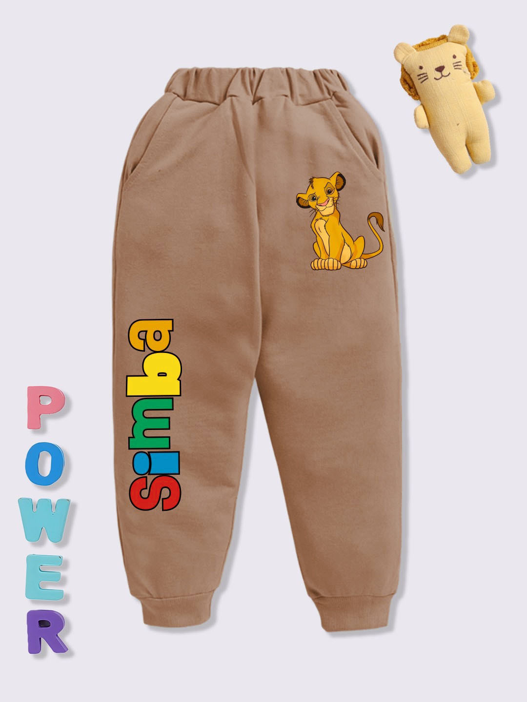 YK Disney Boys Simba Print Cotton Joggers
