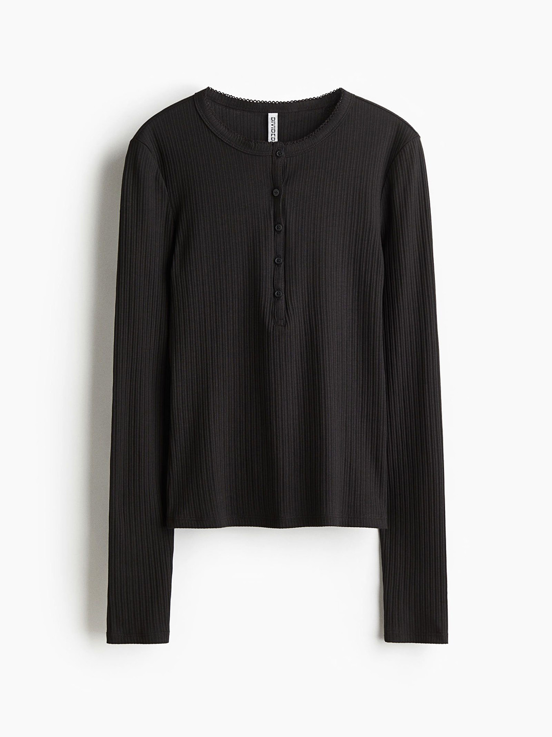 H&M Ribbed Henley Top