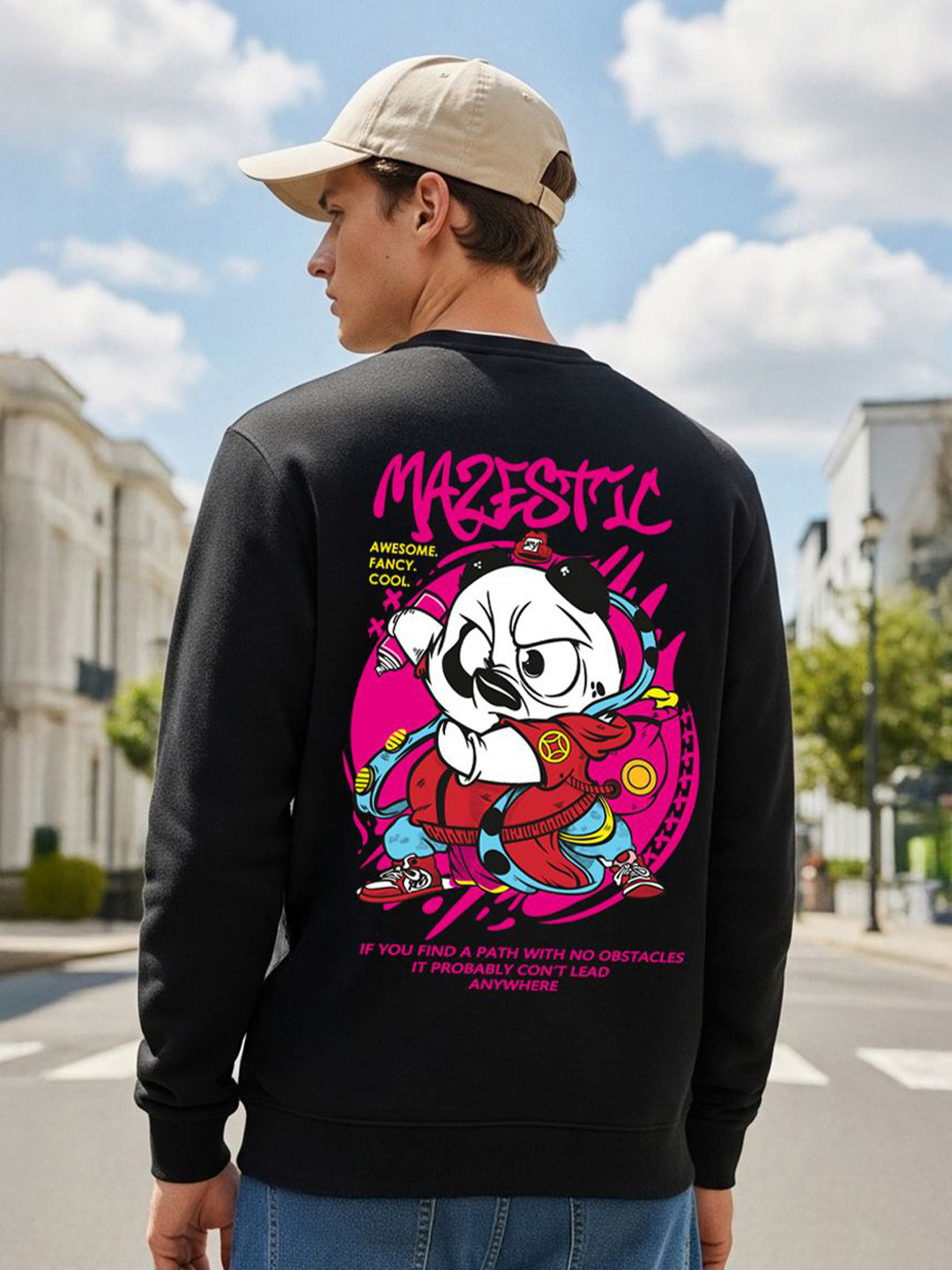 BENNY BROOKS Men Comic Graphic Printed Sweatshirt