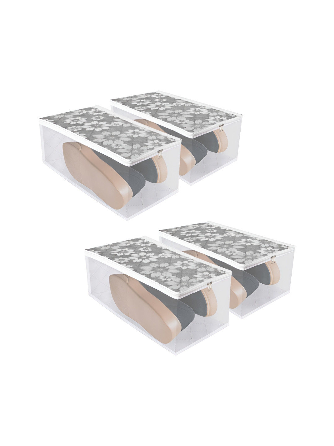 Aura Pack Of 4 Shoe Cover Bags With Side Visible Window