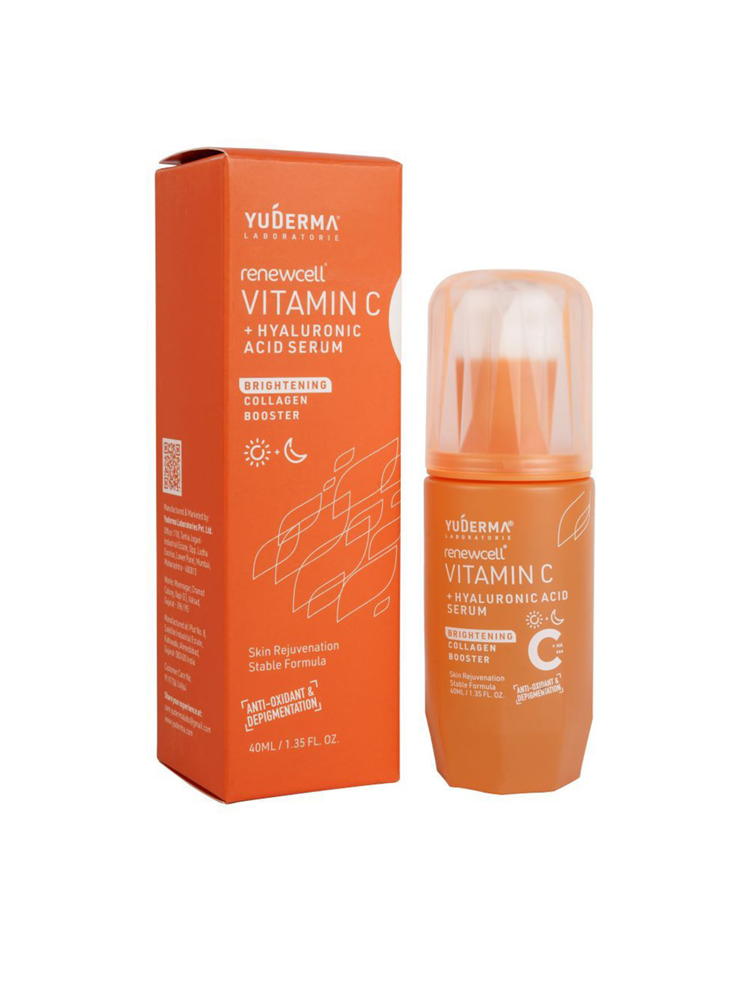 Yuderma Laboratories Pvt. Ltd. Renewcell Vitamin C & Hyaluronic Acid Serum- 40 ml