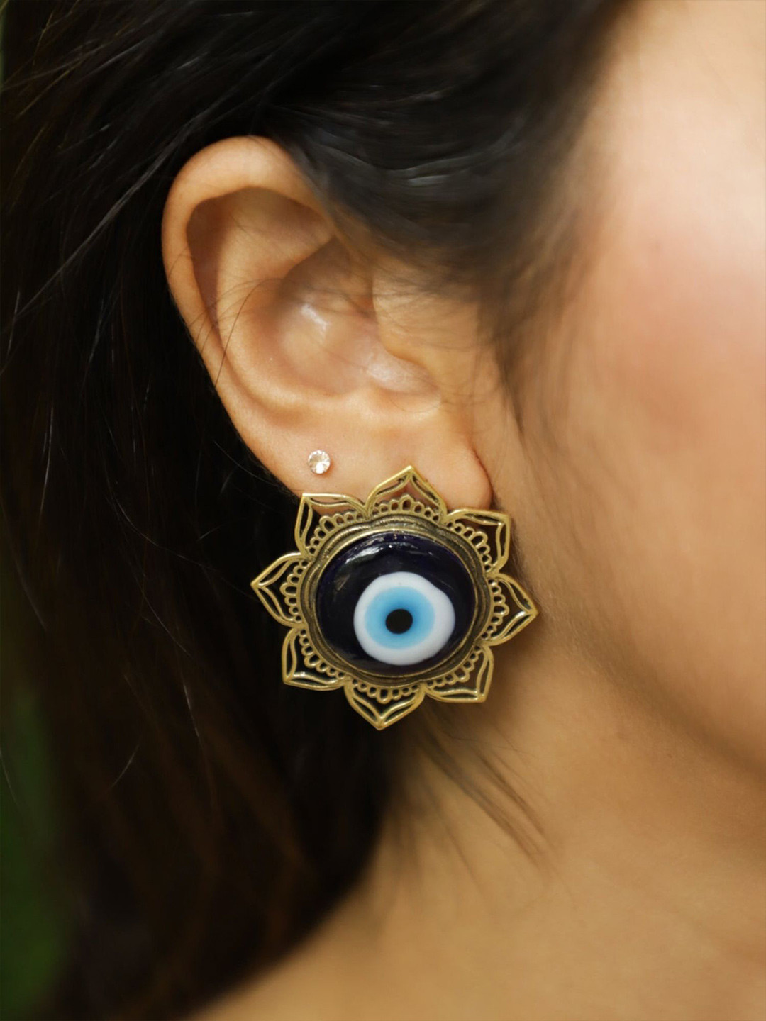 Soul Works Artificial Beads Mandala Eye Floral Studs