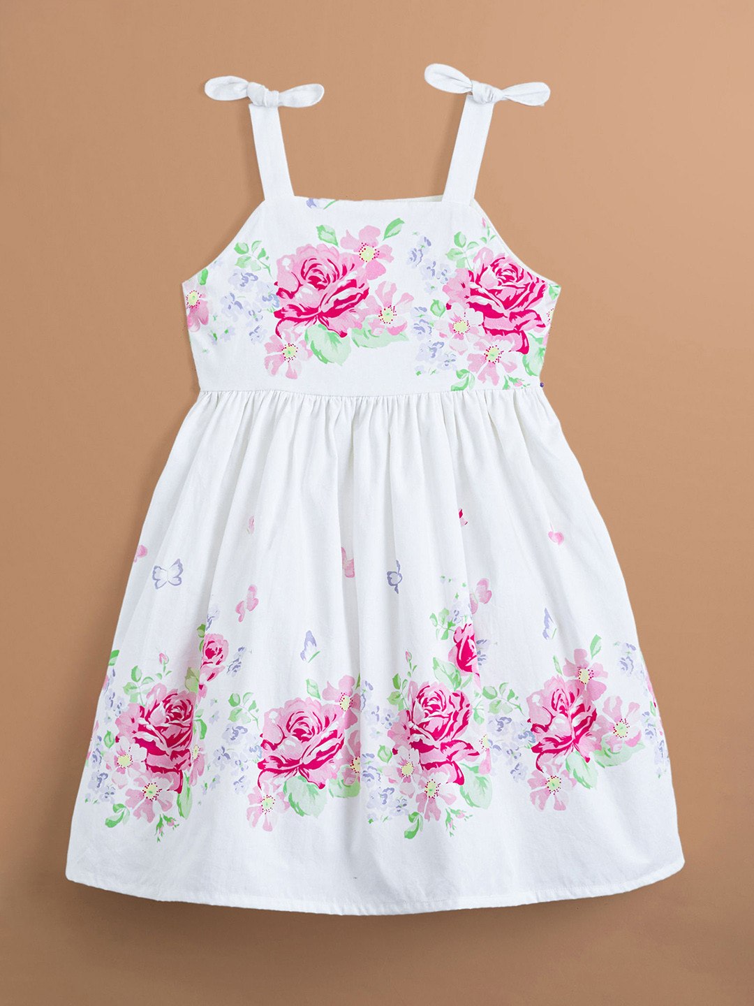 Hopscotch Floral Print Fit & Flare Dress