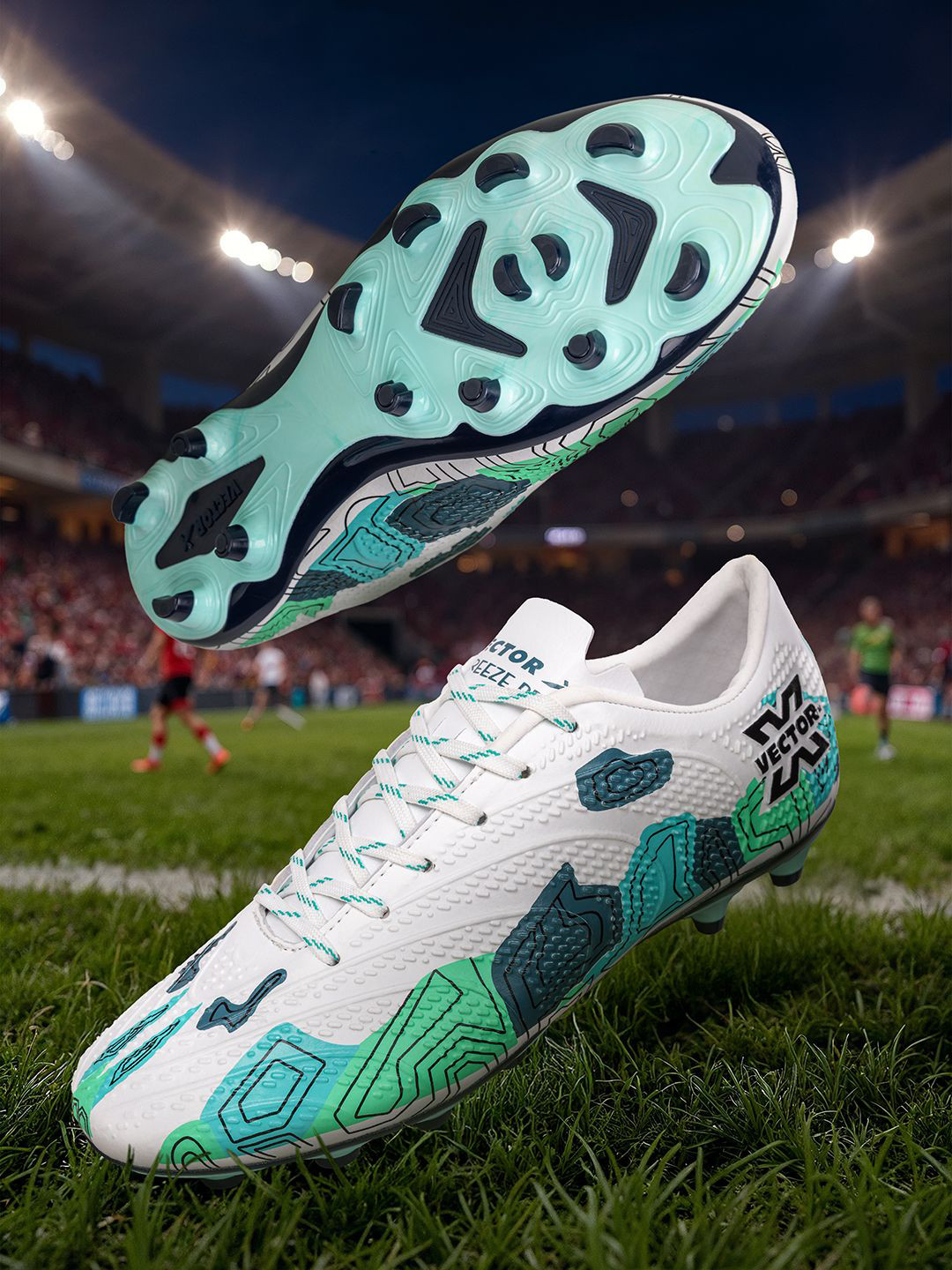 VECTOR X Men Breeze Pro High-Top Football Non-Marking Shoes