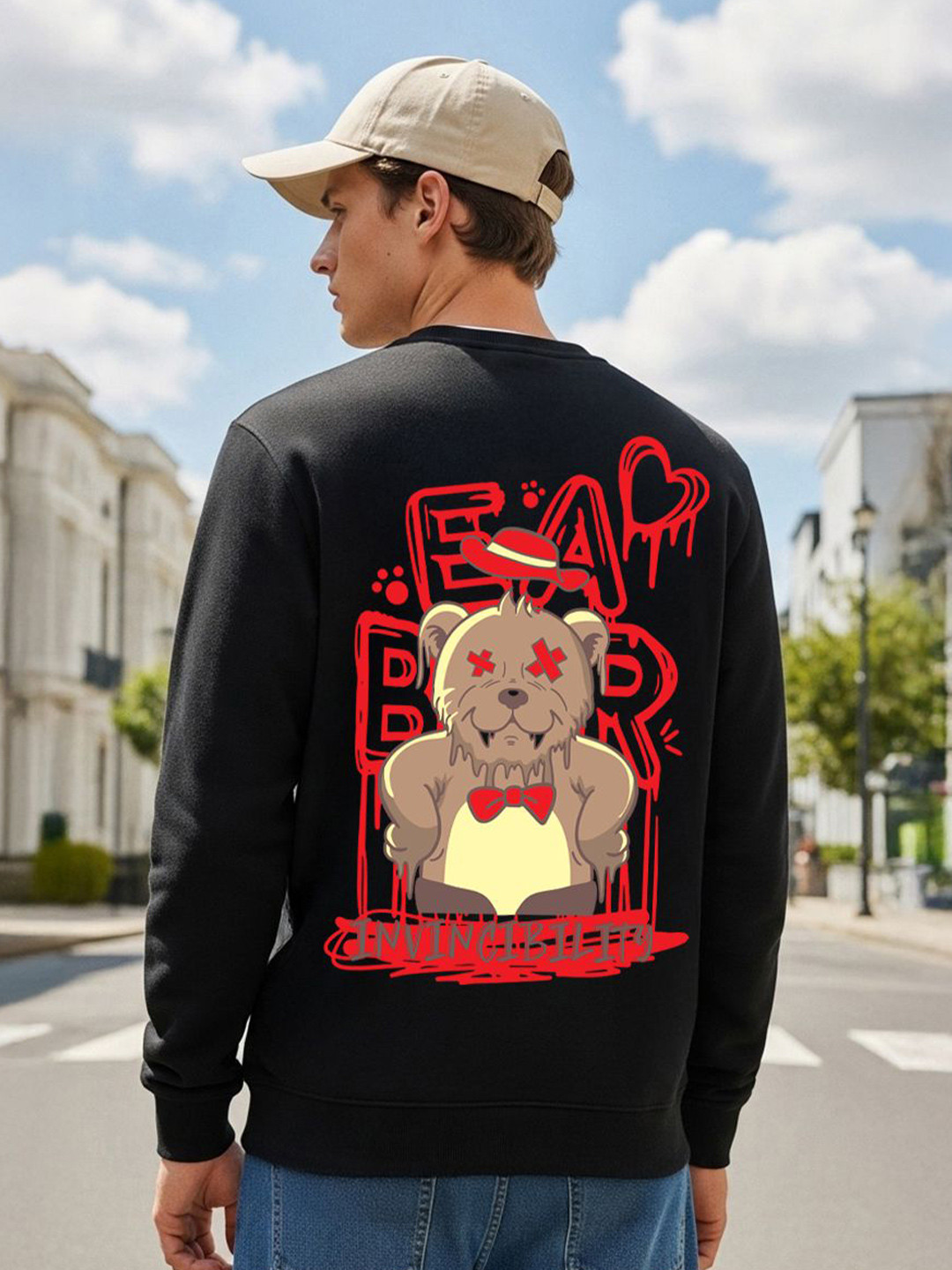 BENNY BROOKS Men Graphic Printed Full Sleeve Sweatshirt