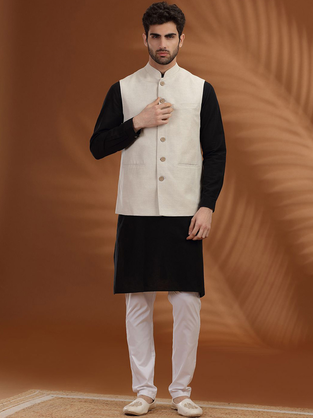 MODI JACKET Men Solid Regular Fit Nehru Jacket