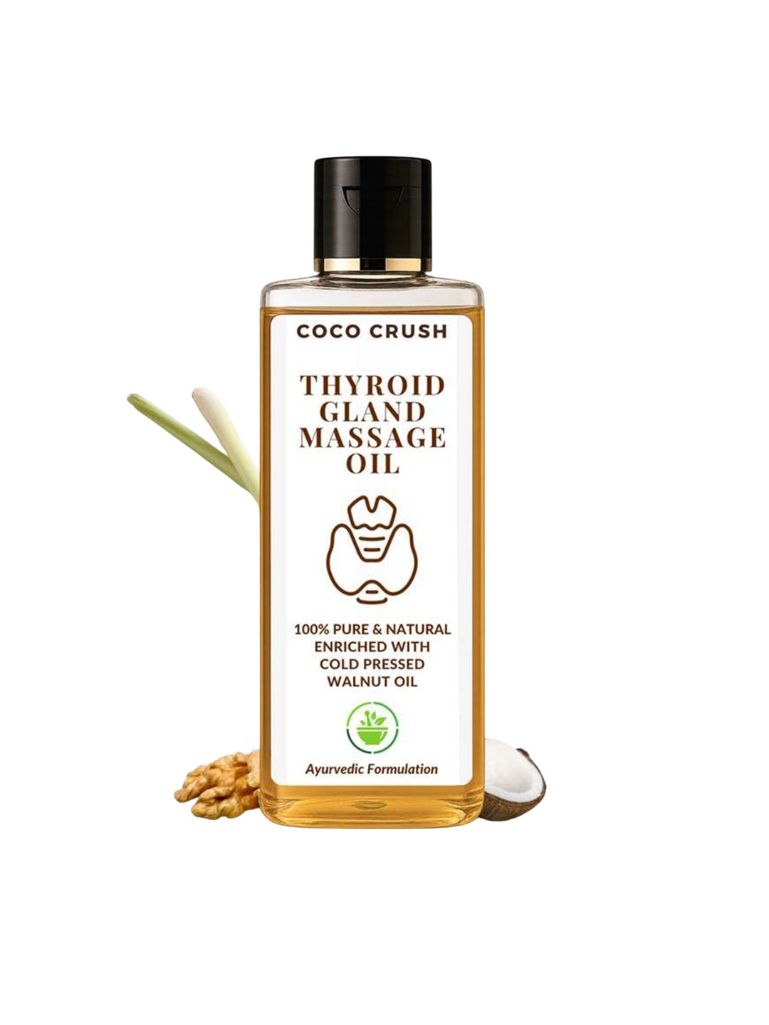 Coco Crush 100% Natural & Pure Ayurvedic Thyroid Massage Oil - 50 ml