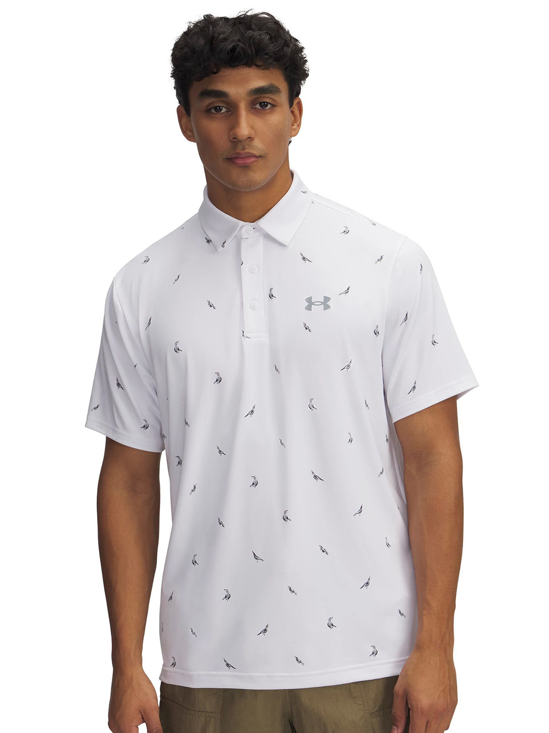 UNDER ARMOUR Playoff 3.0 Birds Printed Short Sleeve Polo T-Shirt