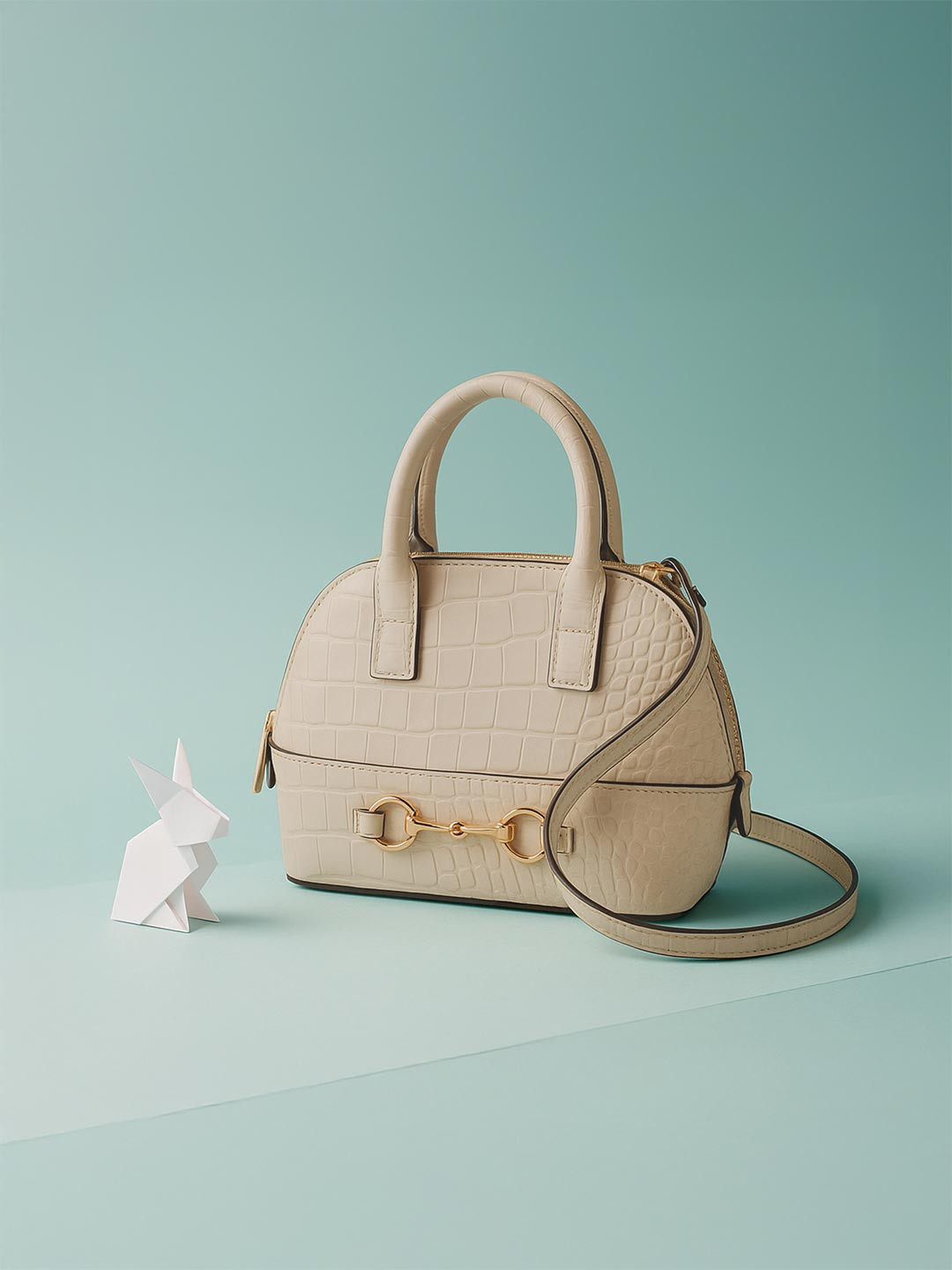 Accessorize London Women Faux Leather Snaffle Mini Kettle Sling Bag