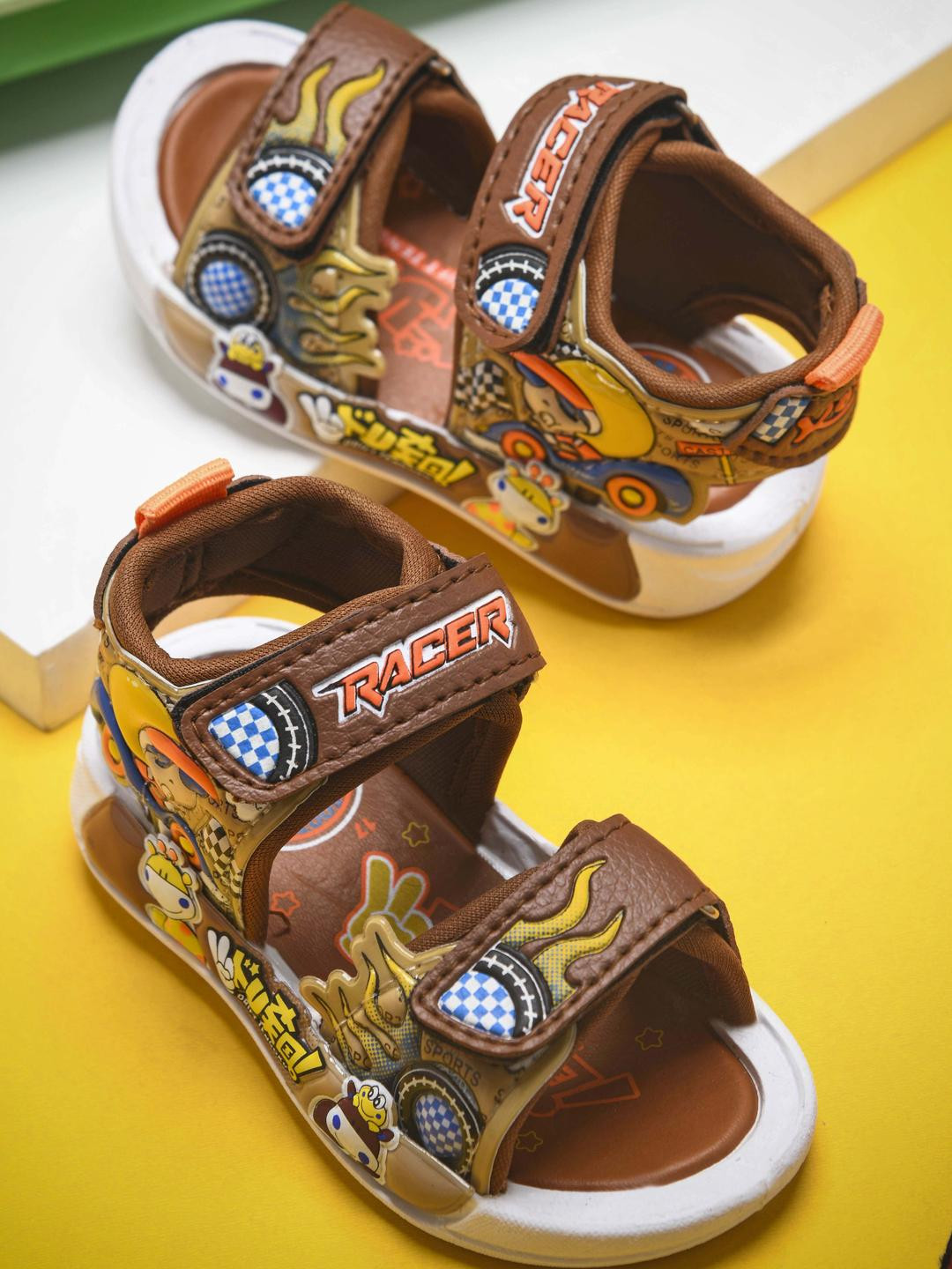 KATS Unisex Kids Tan Comfort Sandals