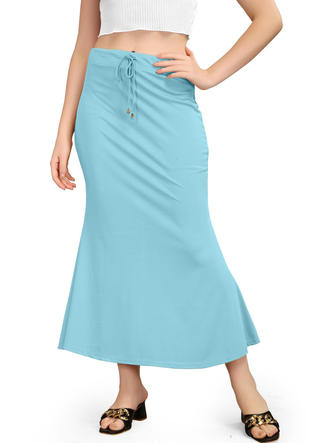 KIPZY Women Solid Blue Microfiber Shapewear