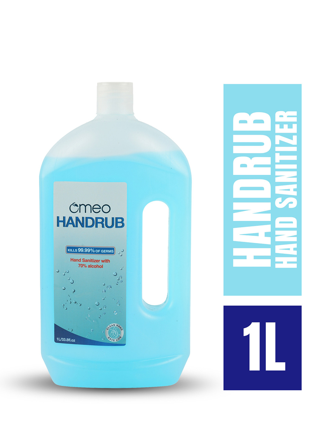 Omeo Alcohol Based Instant Hand Rub Sanitizer - 1Lt