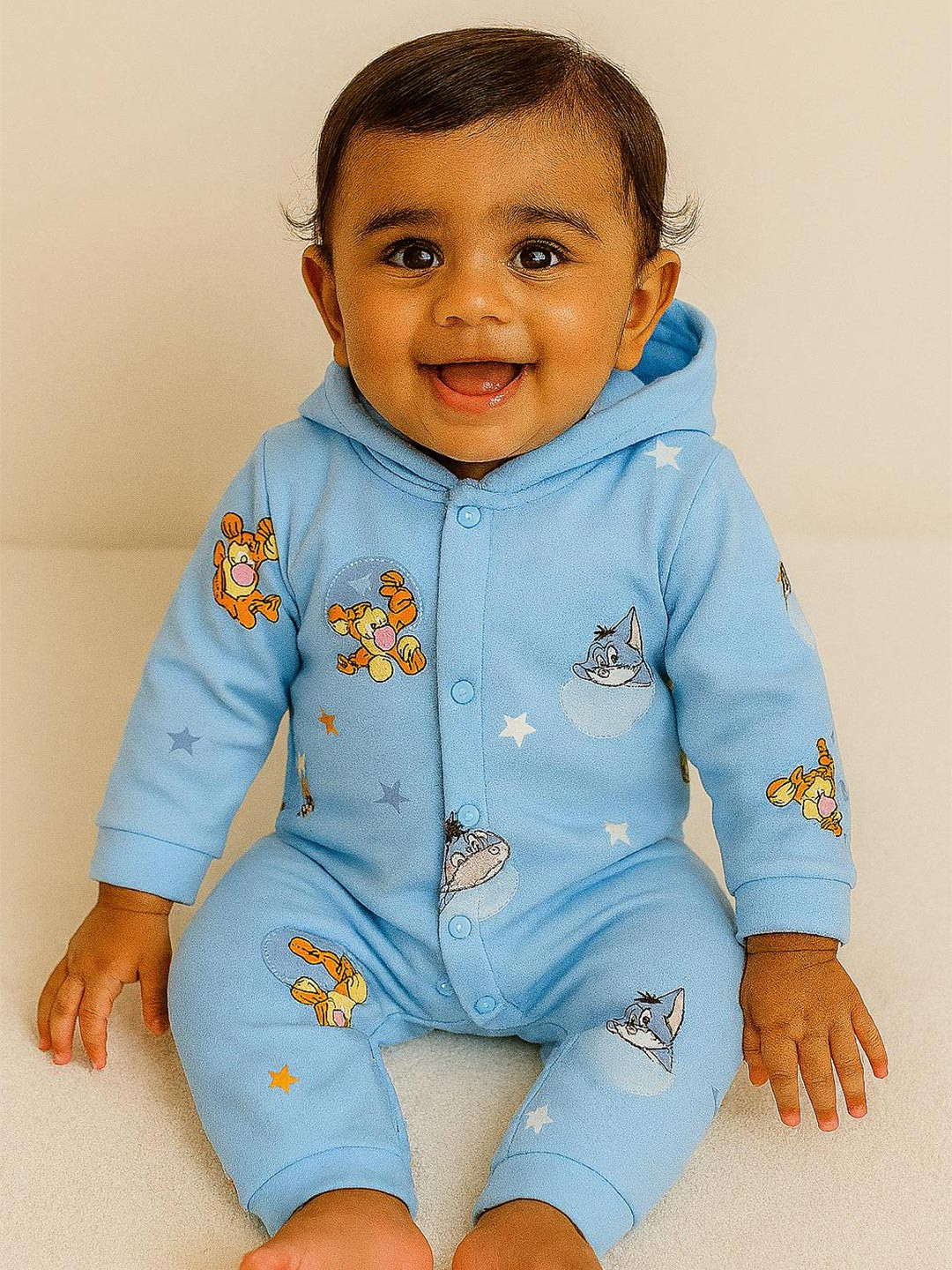 MeeMee Infants Printed Bonded Cotton Romper Suit