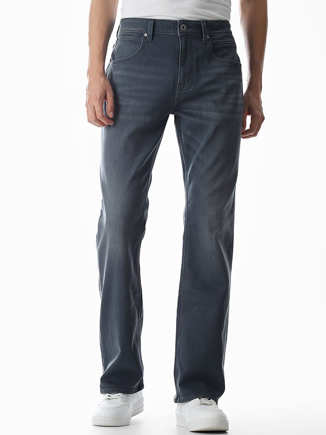 Jack & Jones Cliff Hotman Men Bootcut High-Rise Light Fade Stretchable Jeans