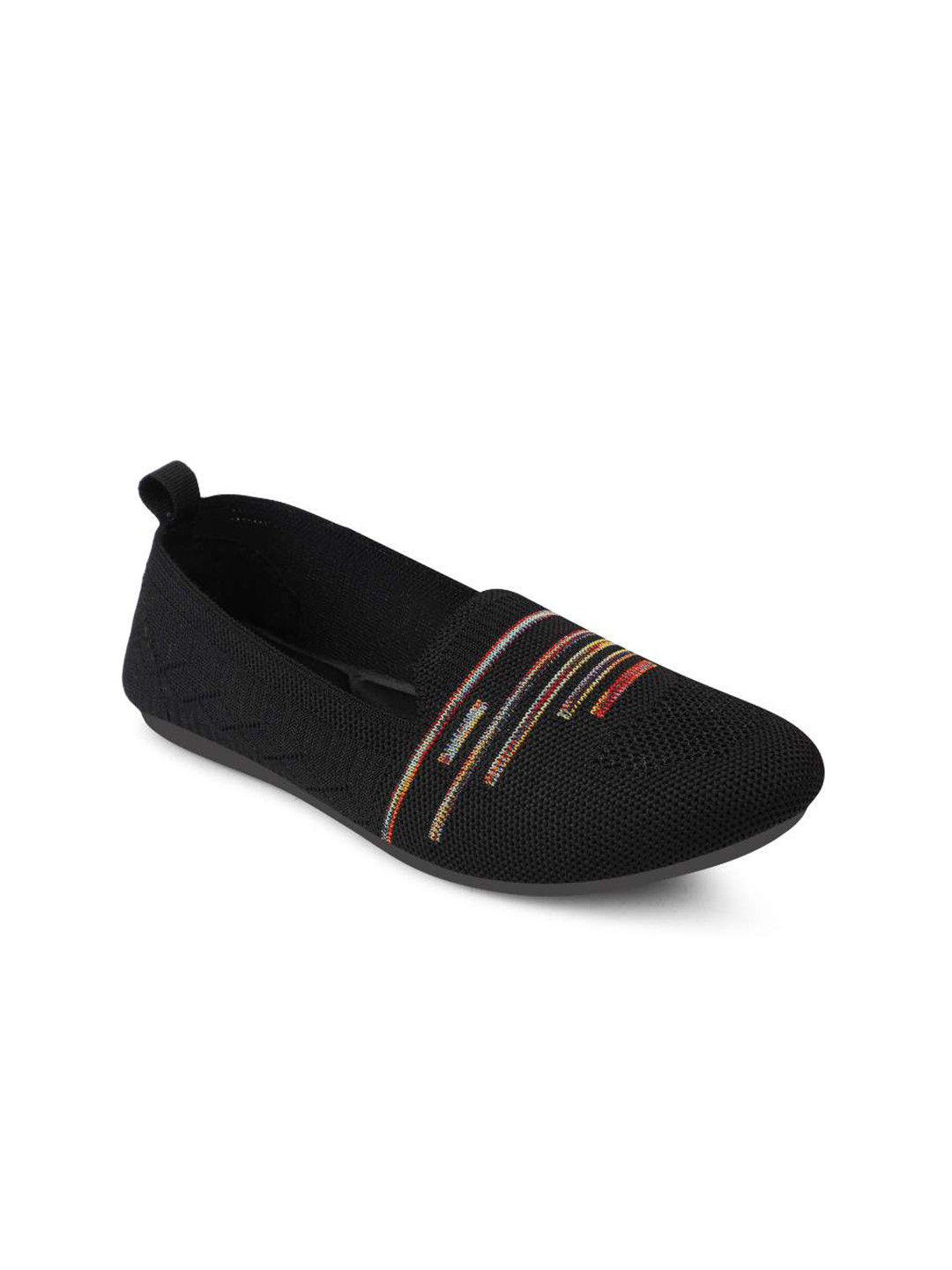 CAFONE Footwear Women Black Synthetic Embellished Ballerinas
