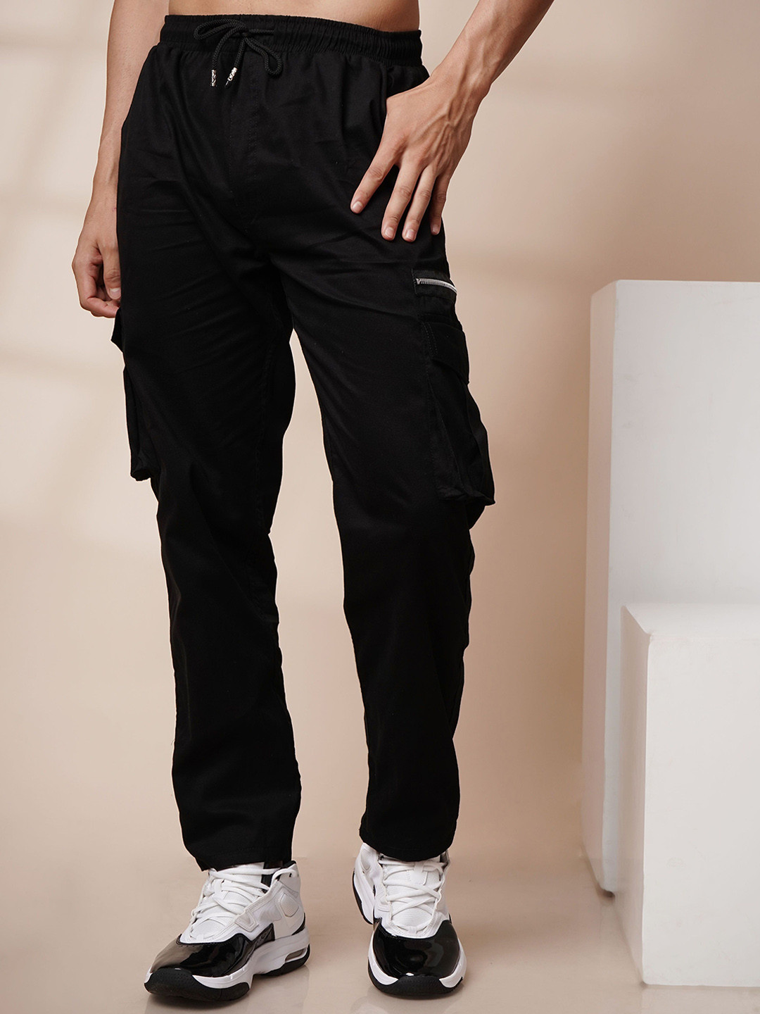 Sprouted Men Slim Fit Cargo Trousers
