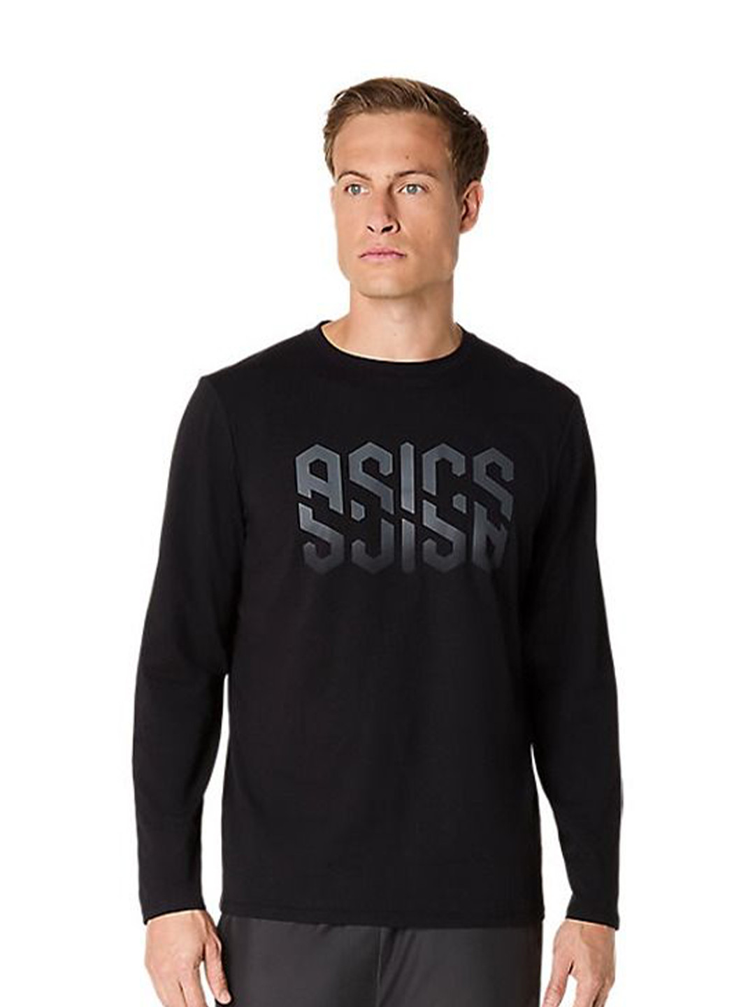 ASICS Hex LS Men Typography Printed T-shirt