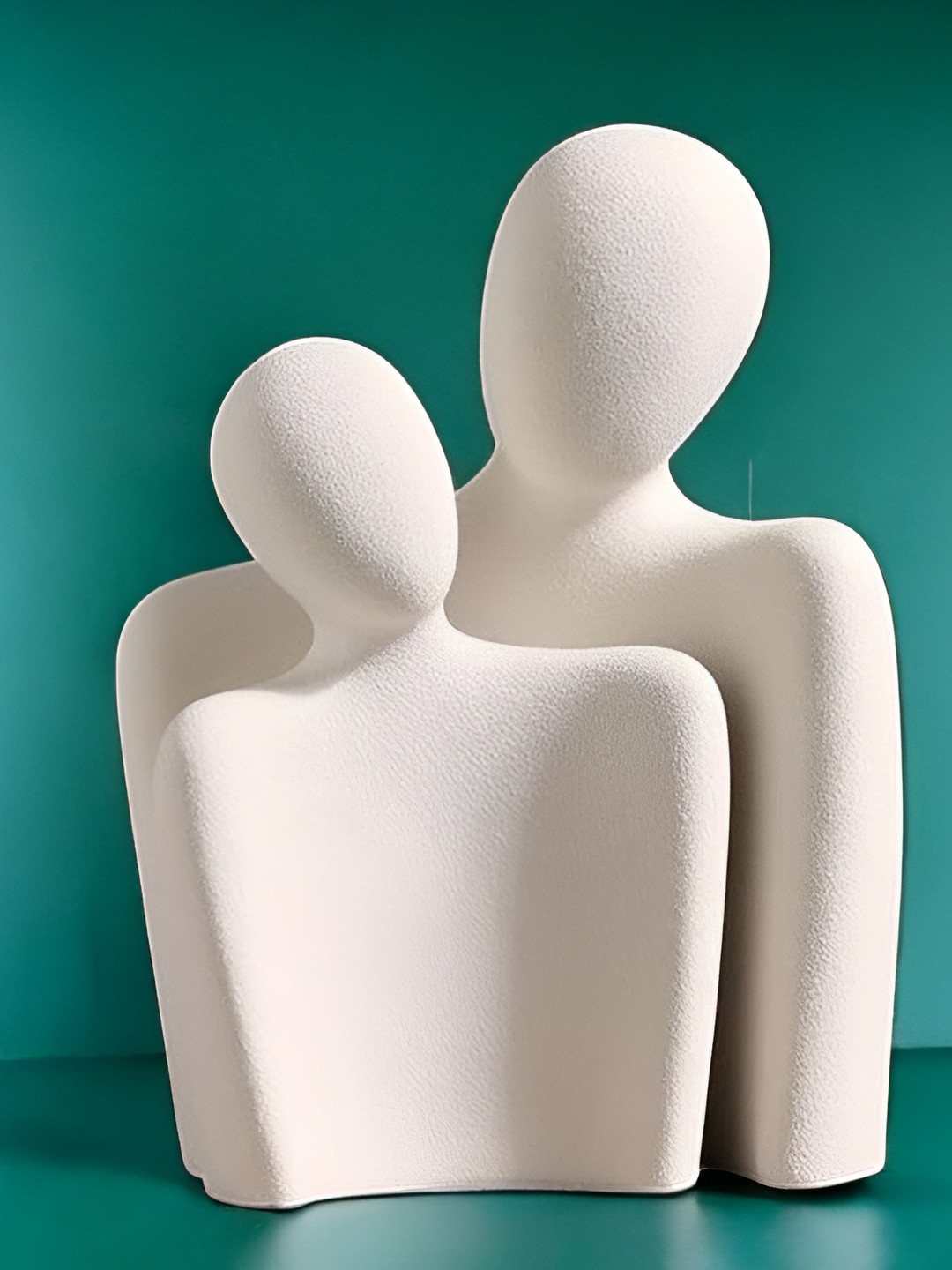 Viyu Creations White Minimalist Abstract Family Figurine Showpiece