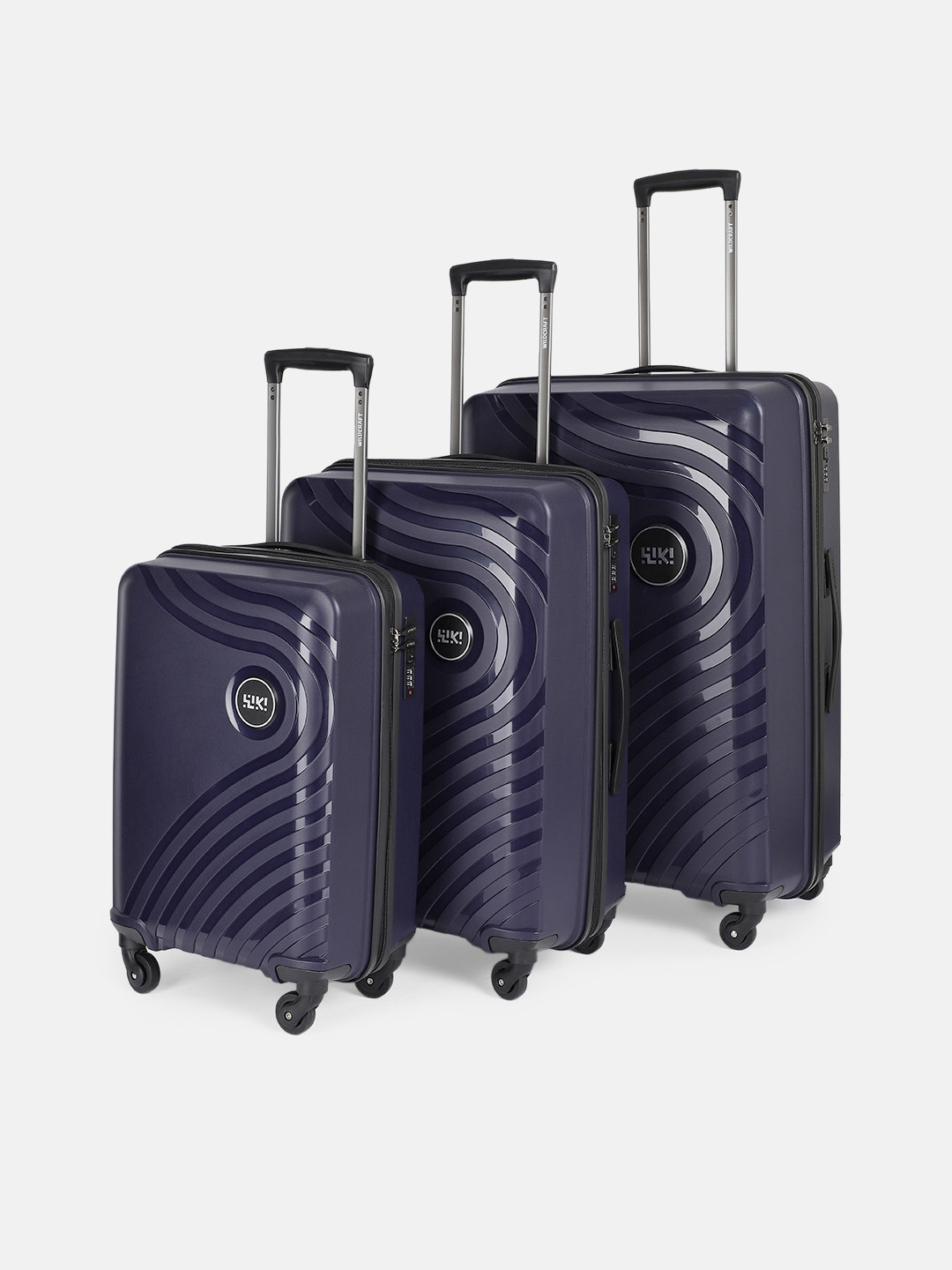 Wildcraft Onyx Lite-TR Wiki Unisex Set of 3 Hard Shell Trolley Suitcases