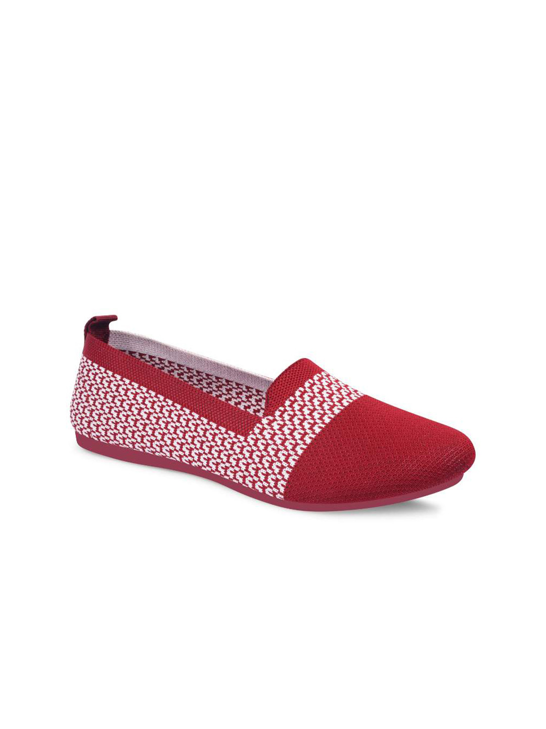 CAFONE Footwear Women Maroon Synthetic Embellished Ballerinas