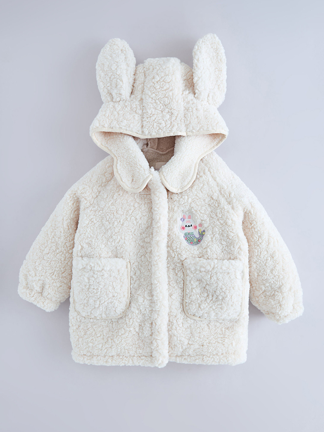 Hopscotch Girls Textured Raglan Sleeve Long Coat