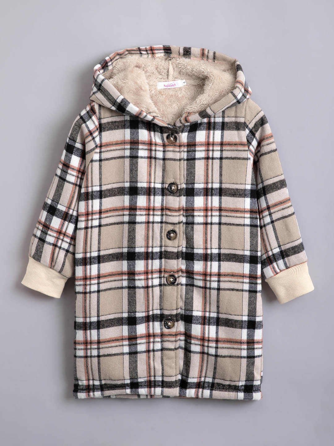 Hopscotch Girls Checked Longline Jacket