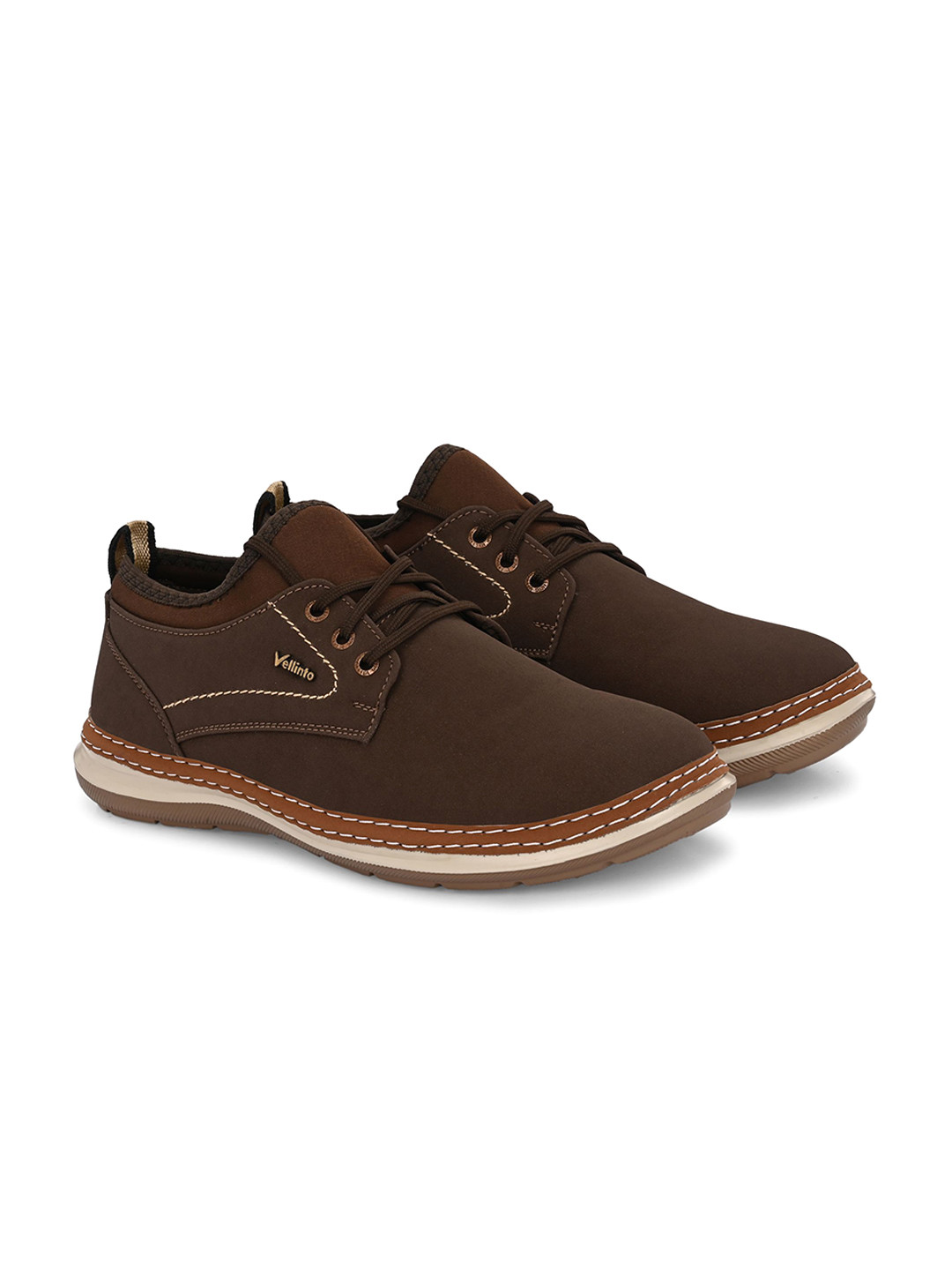 Vellinto Men Sliplace Textured Derbys