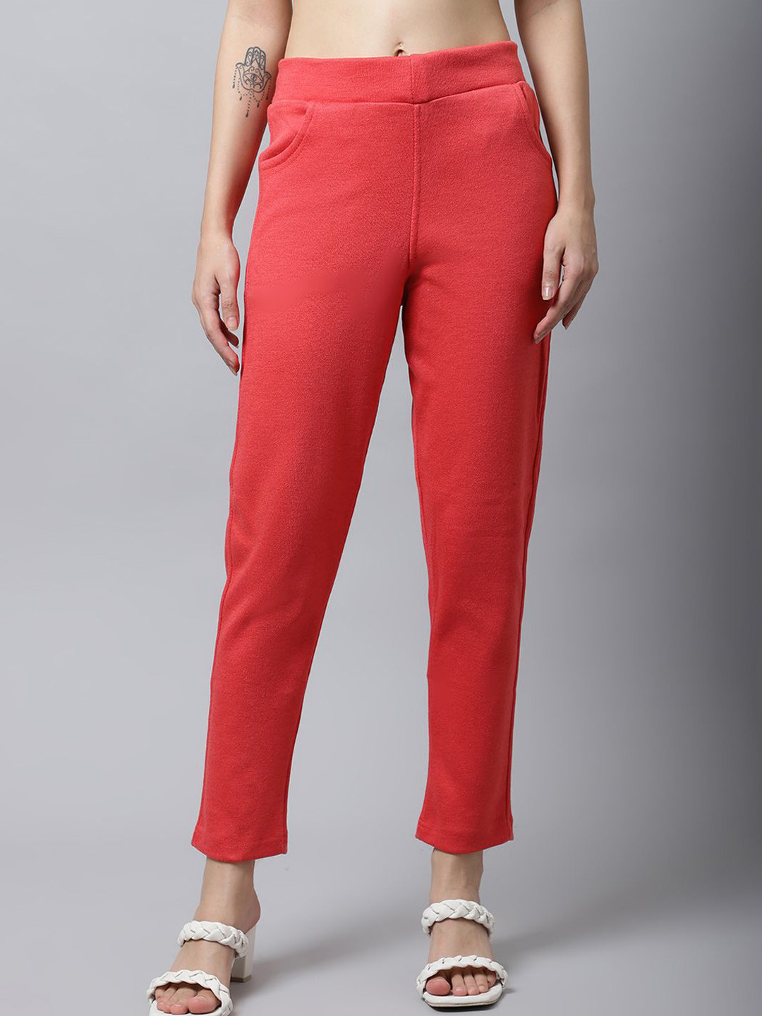 LEGITLOOKS Mid-Rise Woolen Trouser With 2 Pockets
