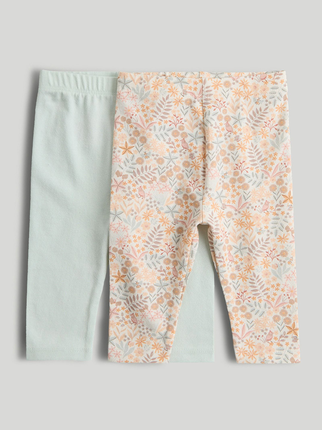 mothercare Girls Pack Of 2 Classic Wild Daisy Printed Leggings