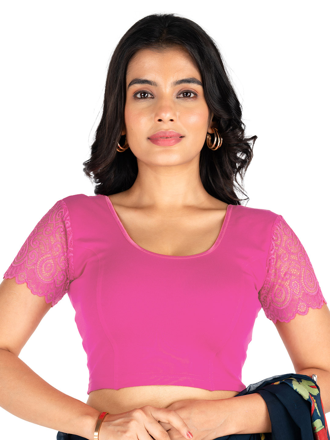 Abhi Women Fitted Crop Cotton Top