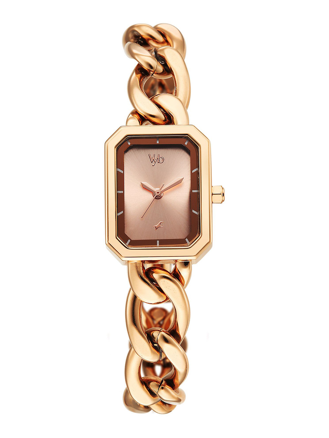 Fastrack Women Rectangular Dial & Bracelet Style Straps Analogue Watch FV60084WM01W