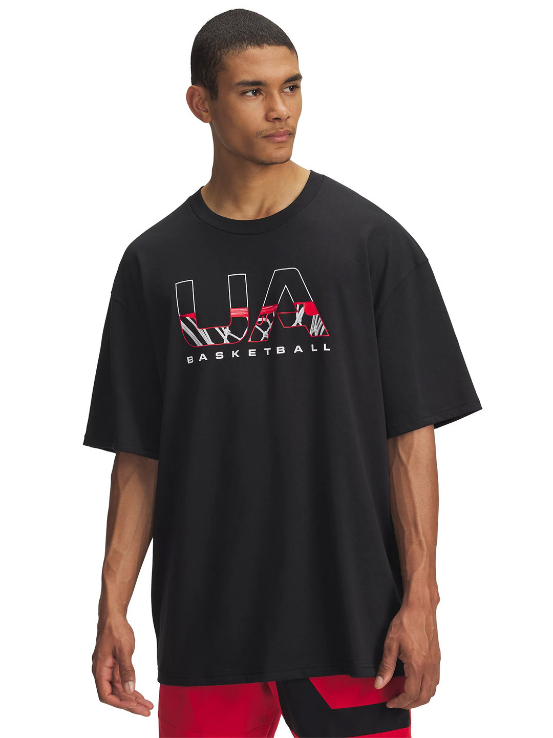 UNDER ARMOUR Oversized Hoops Courtside Short Sleeves T-shirt