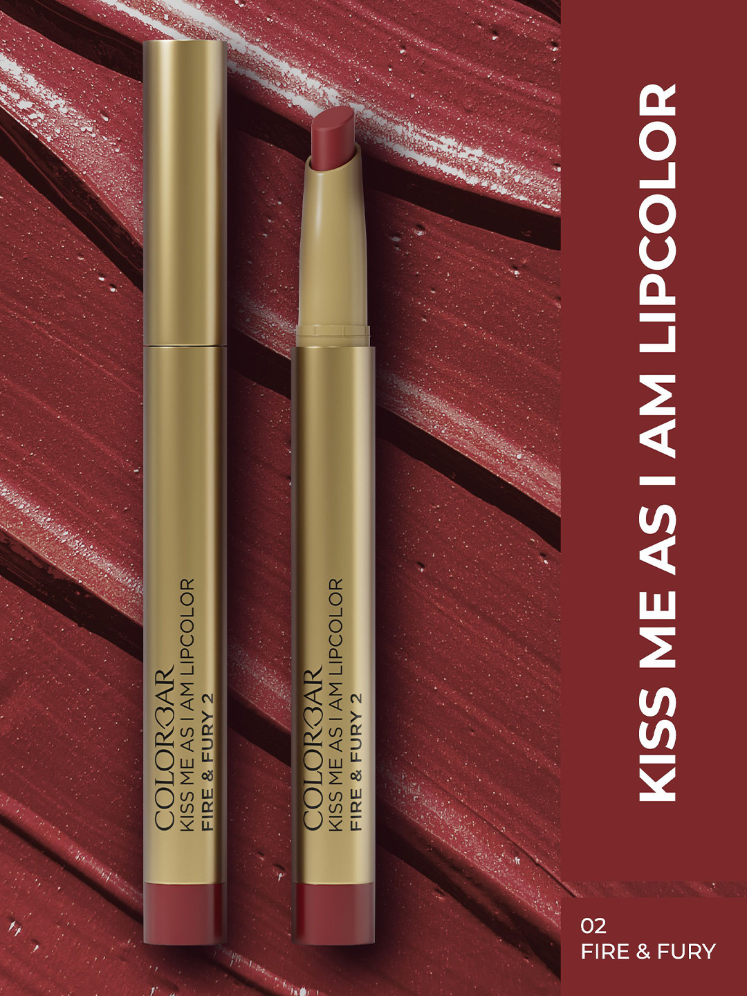 Colorbar Kiss Me As I Am Lip Color - 1.2 g - Fire & Fury 2