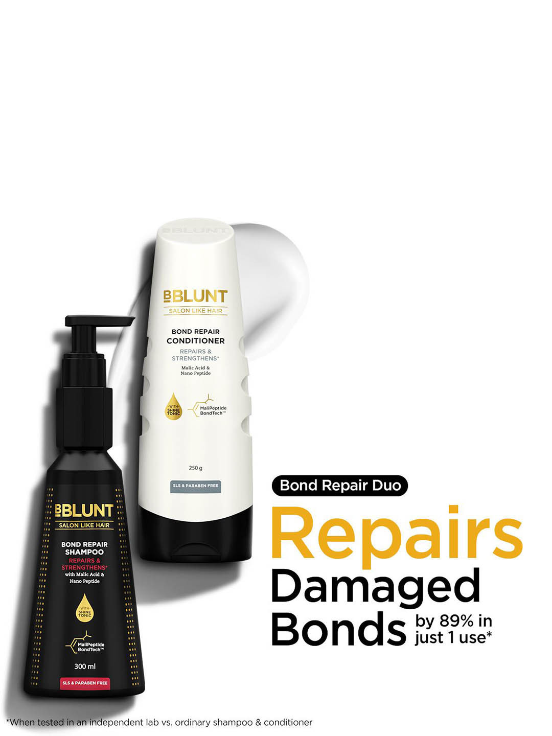 BBLUNT Set Of 2 Bond Repair Shampoo - 300 ml & Conditioner - 250 g